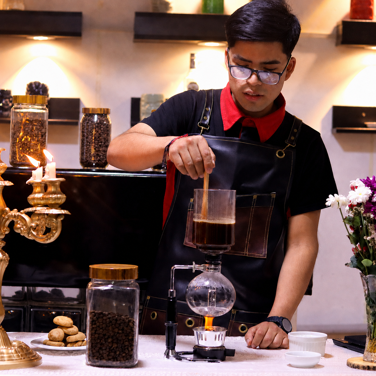 Estudiante del IPB en el curso de Barismo y Cafetería Profesional