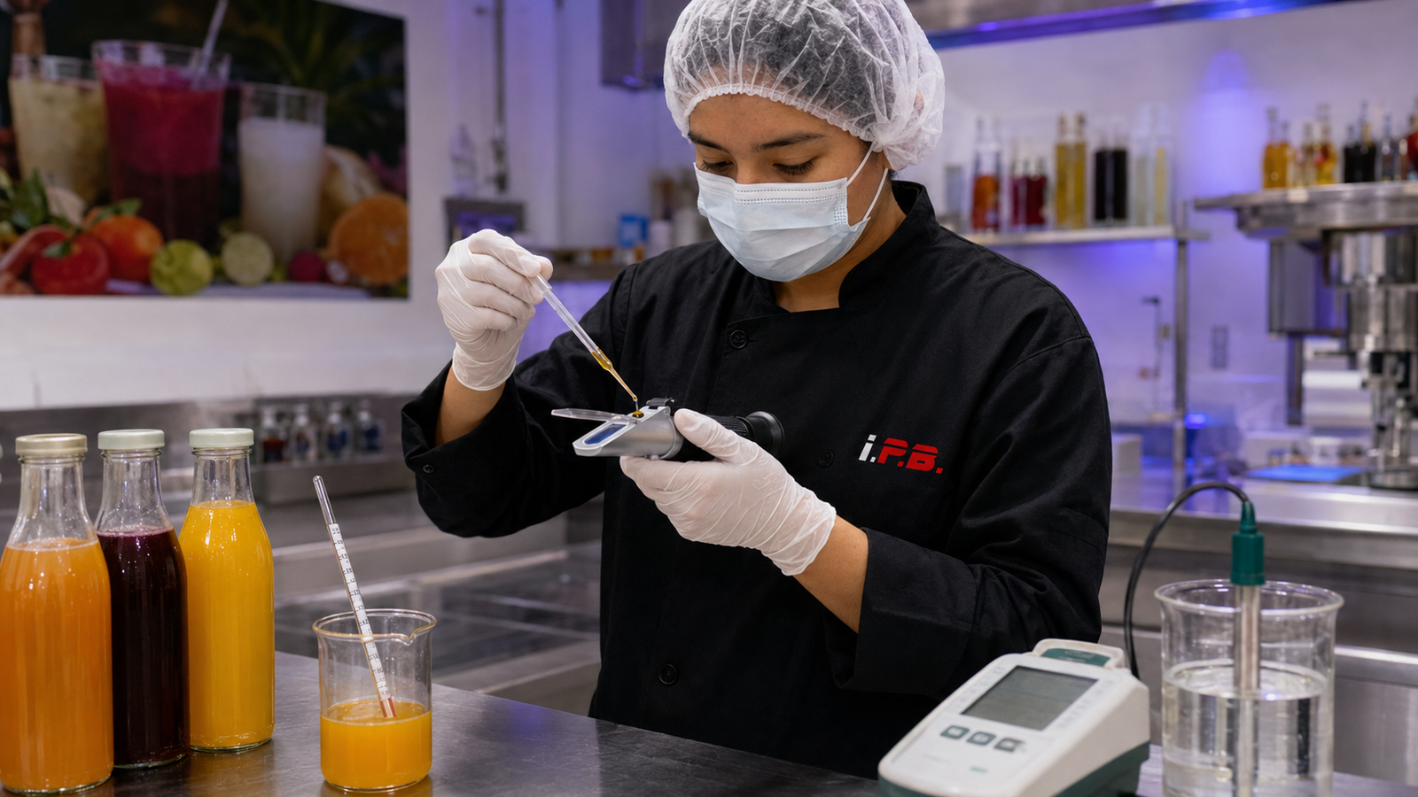 Estudiante del IPB en el curso de Industria Alimentaria